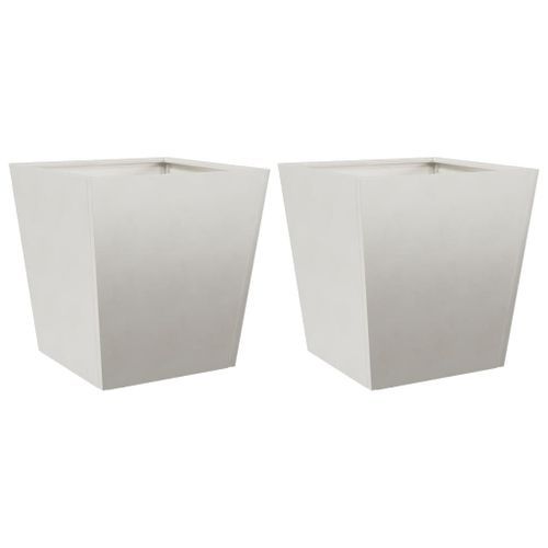 Jardinières 2 pcs 40x40x40 cm acier inoxydable - Photo n°2; ?>