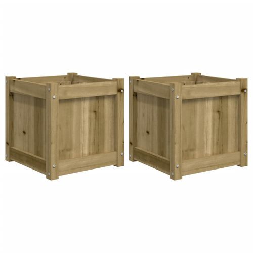 Jardinières 2 pcs bois de pin imprégné - Photo n°2; ?>