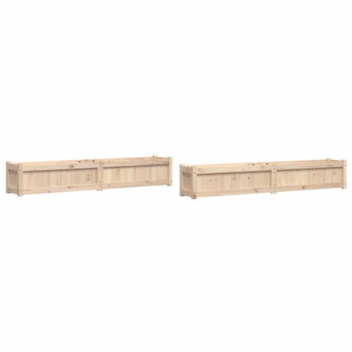 Jardinières 2 pcs bois de pin massif - Photo n°2; ?>