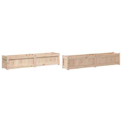 Jardinières 2 pcs bois de pin massif - Photo n°2; ?>