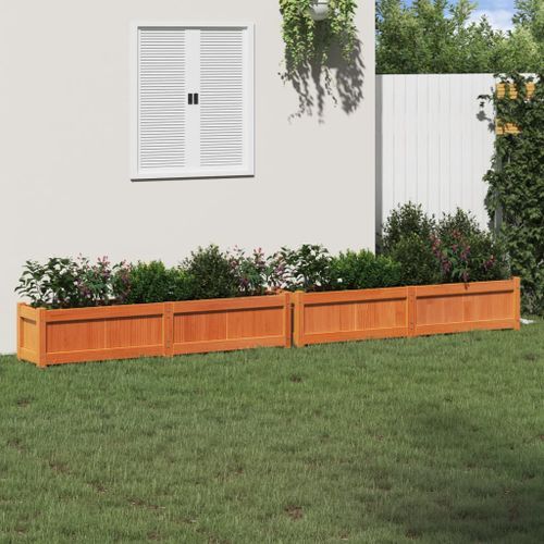 Jardinières 2 pcs marron bois de pin massif - Photo n°3; ?>