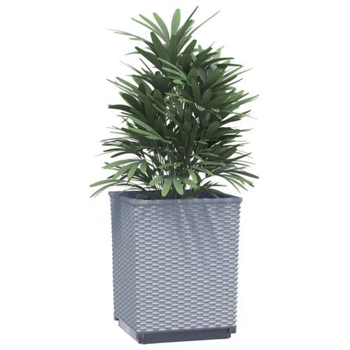 Jardinières 2 pcs gris clair 30x30x37 cm polypropylène - Photo n°3; ?>