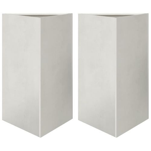 Jardinières 2 pcs triangulaire 50x43x75 cm acier inoxydable - Photo n°2; ?>