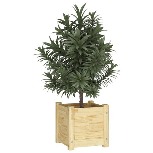 Jardinières d'extérieur 2 pcs 31x31x31 cm Bois de pin massif - Photo n°3; ?>