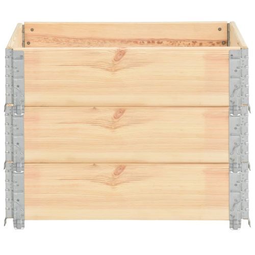 Jardinières surélevées 3 pcs 60x80 cm Bois de pin solide - Photo n°2; ?>