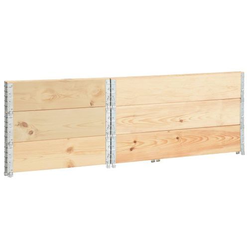 Jardinières surélevées 3 pcs 80x120 cm Bois de pin solide - Photo n°3; ?>