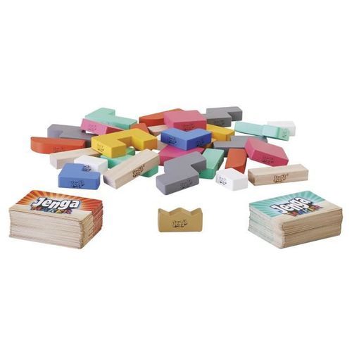 Jenga Maker, tour d'empilage avec blocs en bois massif véritable, jeu pour enfants, a partir de 8 ans, pour 2 a 6 joueurs - Photo n°2; ?>