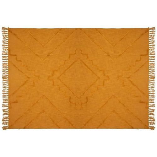 Jeté de lit Tuft Inca - 130 x 180 cm - Jaune ocre - Photo n°3; ?>