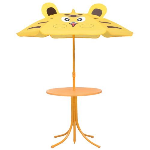 Jeu de bistro avec parasol pour enfants 3 pcs Jaune - Photo n°2; ?>