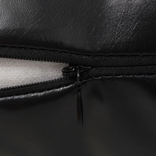 Jeu de coussin 2 pcs PU 60 x 60 cm Noir - Photo n°2; ?>