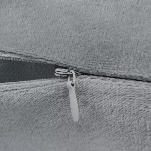 Jeu de coussin 2 pcs Velours 40 x 60 cm Gris - Photo n°2; ?>