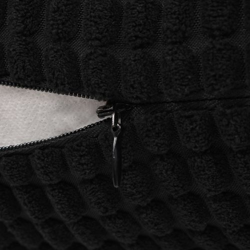 Jeu de coussin 2 pcs Velours 40 x 60 cm Noir - Photo n°3; ?>