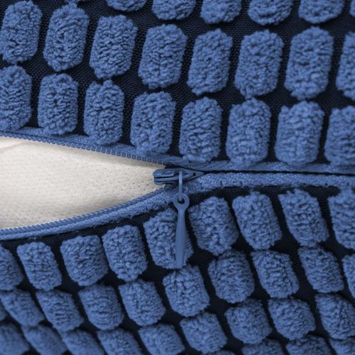 Jeu de coussin 2 pcs Velours 45 x 45 cm Bleu - Photo n°3; ?>