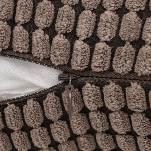 Jeu de coussin 2 pcs Velours 45 x 45 cm Marron - Photo n°3; ?>