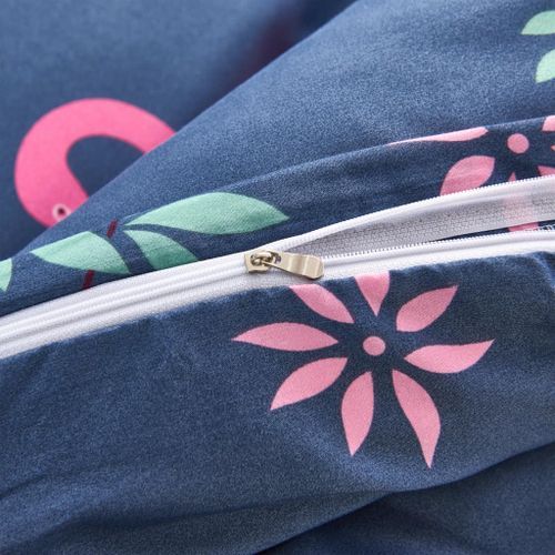 Jeu De Housse De Couette Flamant Bleu/rose 135x200/80x80 Cm 7 Jeu de housse de couette Flamant Bleu/rose 135x200/80x80 cm - Photo n°3; ?>