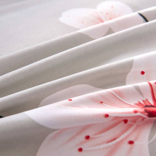 Jeu de housse de couette Fleurs Beige 200x220/80x80 cm - Photo n°2; ?>