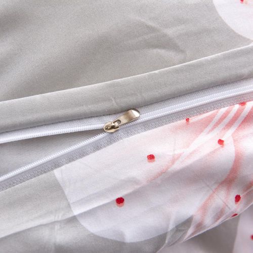 Jeu de housse de couette Fleurs Beige 200x220/80x80 cm - Photo n°3; ?>