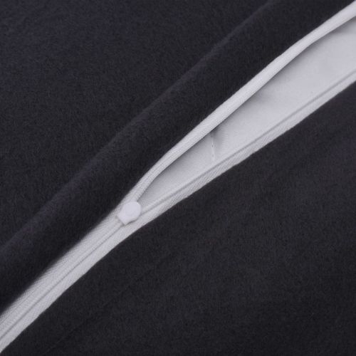 Jeu de housse de couette Molleton Anthracite 200x200/80x80 cm - Photo n°2; ?>