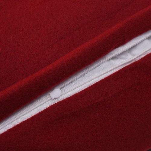 Jeu de housse de couette Molleton Bordeaux 200x200/80x80 cm - Photo n°2; ?>