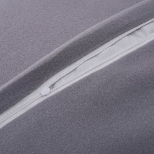 Jeu De Housse De Couette Molleton Gris 155x220/80x80 Cm 8 Jeu de housse de couette Molleton Gris 155x220/80x80 cm - Photo n°2; ?>