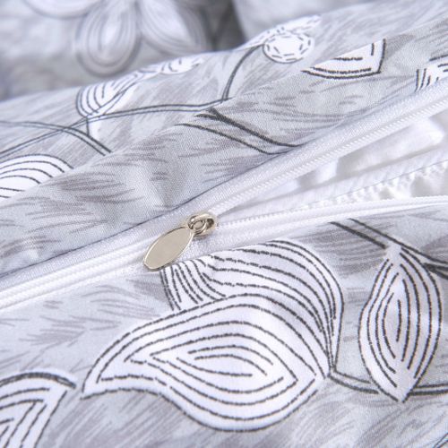 Jeu de housse de couette Motif floral rayé 140x200/60x70 cm - Photo n°3; ?>