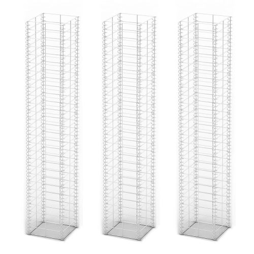 Jeu De Panier De Gabion 3 Pcs Fil Galvanisé 25 X 25 X 150 Cm 8 Jeu de panier de gabion 3 pcs Fil galvanisé 25 x 25 x 150 cm - Photo n°2; ?>