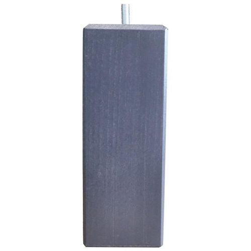 Jeu de pieds carrés L 7 cm x l 7 cm H 14,5 cm - Gris anthracite - Lot de 4 - Photo n°2; ?>