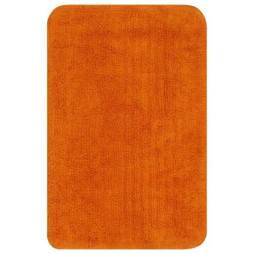 Jeu de tapis de salle de bain 3 pcs Tissu Orange - Photo n°3; ?>