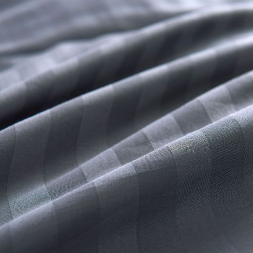 Jeu housse de couette Satin de coton Anthracite 200x220/80x80cm - Photo n°2; ?>