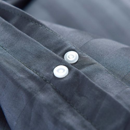 Jeu housse de couette Satin de coton Anthracite 200x220/80x80cm - Photo n°3; ?>