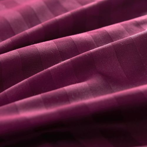 Jeu housse de couette Satin de coton Bordeaux 155x200/80x80 cm - Photo n°2; ?>