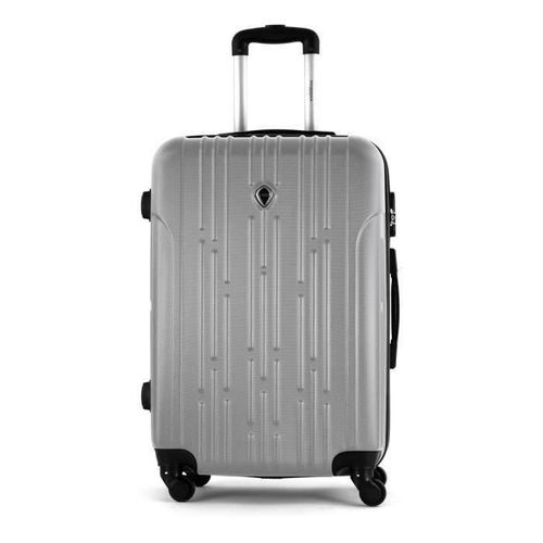 JLS Set de 3 Valises chariot - ABS - 4 roues - 75 cm - Argenté - Photo n°2; ?>