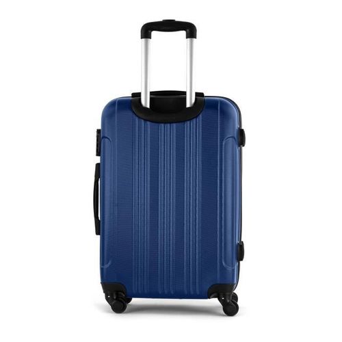JLS Set de 3 Valises chariot - ABS - 4 roues - 75 cm - Bleu - Photo n°3; ?>