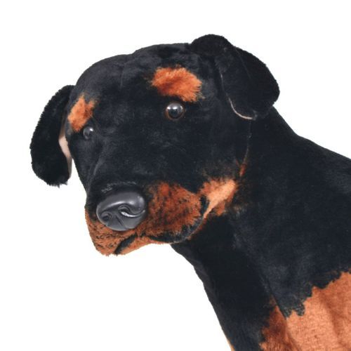 Jouet en peluche Chien de race Rottweiler Marron et noir XXL - Photo n°3; ?>