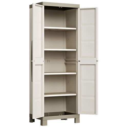 Keter Armoire de rangement à étagères Excellence Beige et taupe 182 cm - Photo n°2; ?>