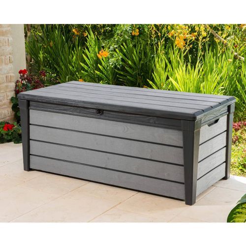 Keter Boîte de rangement de jardin Brushwood 455 L Anthracite - Photo n°3; ?>