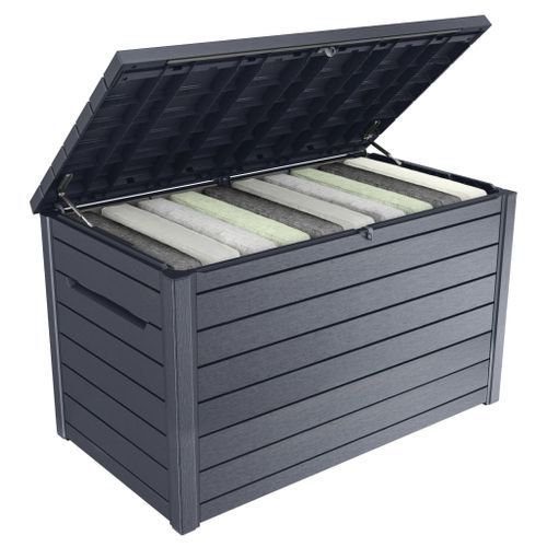 Keter Boîte de rangement de jardin Ontario 870 L Anthracite Ecom - Photo n°3; ?>