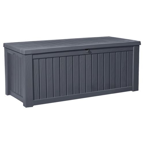 Keter Boîte de rangement de jardin Rockwood 570 L Anthracite - Photo n°3; ?>