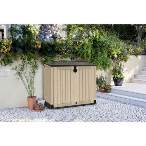 KETER - Coffre de jardin - Multifonctions - sans vérins - 880L - Beige - Photo n°3; ?>