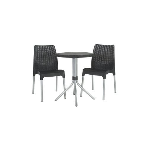 Keter Jeu de bistro Chelsea Graphite 223562 - Photo n°2; ?>