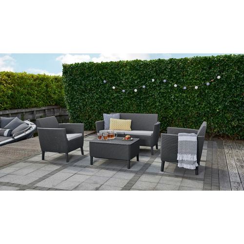 Keter Jeu de canapés de jardin 8 pcs Salemo Graphite 236629 - Photo n°3; ?>