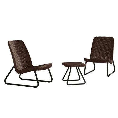 Keter Salon de jardin 3 pcs Rio Cappuccino 218157 - Photo n°2; ?>