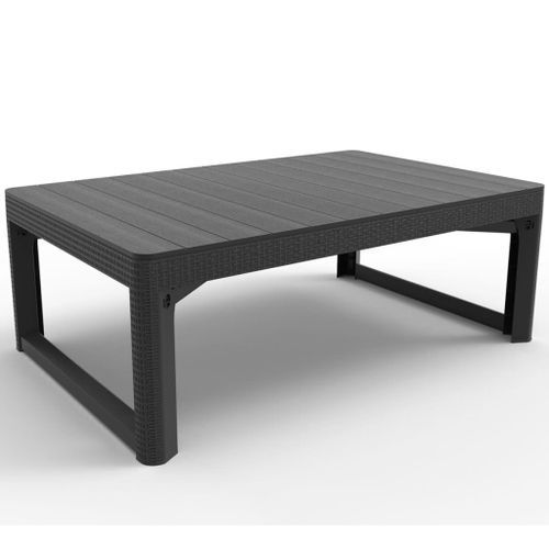 Keter Table de jardin Lyon Graphite 232300 - Photo n°2; ?>