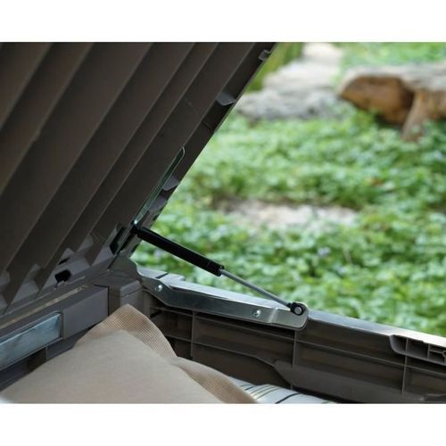 KETTER Coffre jardin résine Santiago 455L - Anthracite - Photo n°3; ?>