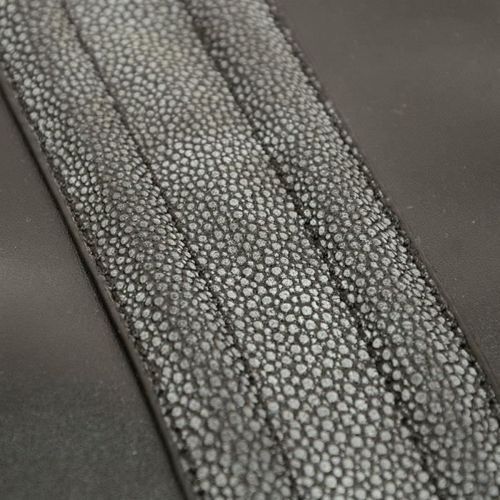 KINSTON Sac a Main avec 2 Rabats interchangeables Noir/Or Femme - Photo n°3; ?>