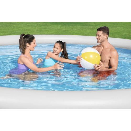 Kit Piscine hors sol autoportante BESTWAY - Fast Set - 457 x 84 cm - Ronde (Livrée avec une pompe et cartouche de filtration) - Photo n°3; ?>