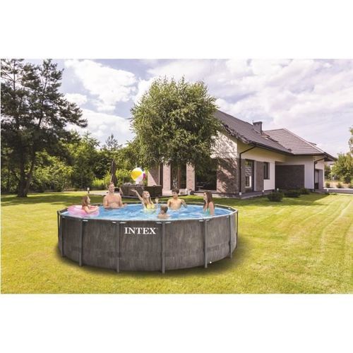 Kit Piscine hors sol tubulaire INTEX Baltik - 549 x 122 cm - Ronde (Livrée avec épurateur a cartouche, bâche, tapis de sol, échelle) - Photo n°3; ?>