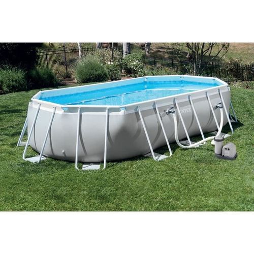 Kit piscine Intex prism frame - Ovale tubulaire - (l)6,10 x (l)3,05 x (h)1,22m - Photo n°2; ?>