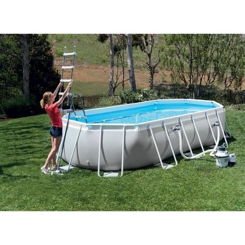 Kit piscine Intex prism frame - Ovale tubulaire - (l)6,10 x (l)3,05 x (h)1,22m - Photo n°3; ?>