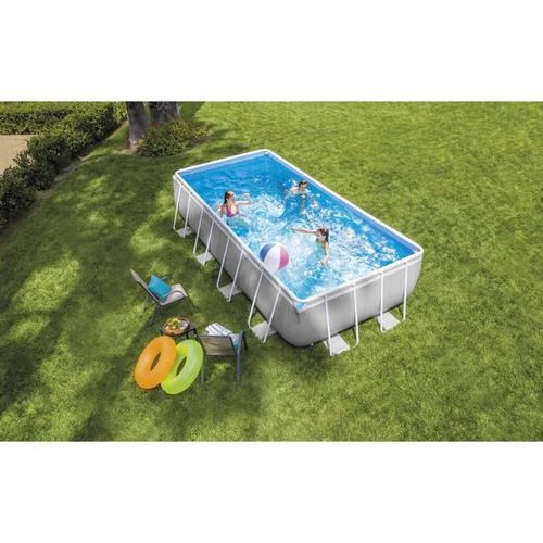 Kit piscine INTEX Prism Frame - Rectangulaire - 488 x 244 x 107 cm - Bleu - Photo n°2; ?>